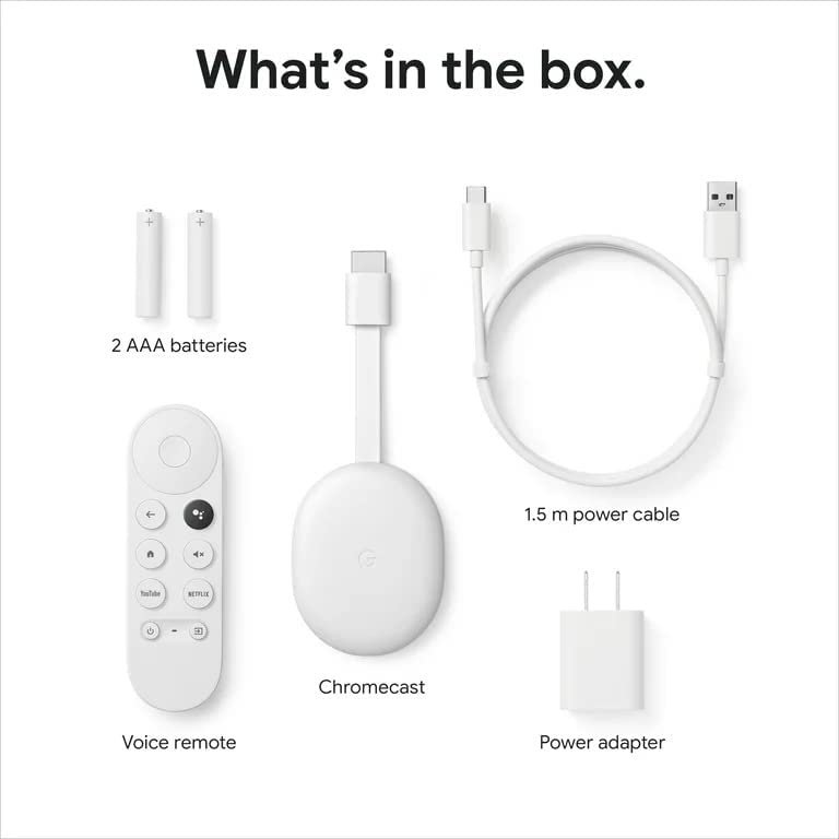 Google Chromecast HD With Google TV Snow - DokanTech #