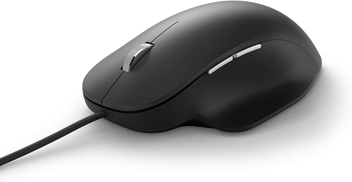 Microsoft Ergonomic Wired Mouse Comfortable Design & Thumb Rest Black - DokanTech #