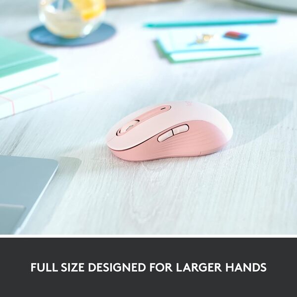 Logitech Signature M650 L Right Full Size Wireless Mouse - For Large Sized Hands, Multi-Device, Silent Clicks, Customizable Side Buttons, Bluetooth, for PC/Mac - DokanTech #