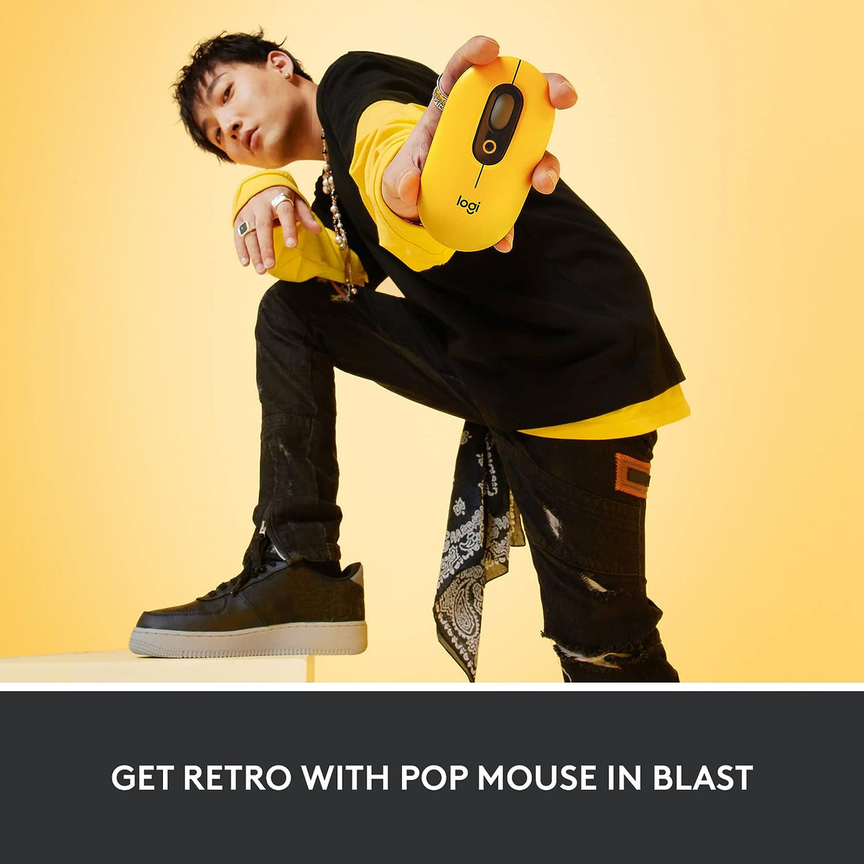 Logitech POP Mouse, Wireless Mouse with Customisable Emojis, SilentTouch Technology, Precision/Speed Scroll, Compact Design, Bluetooth, Multi-Device, OS Compatible - DokanTech #