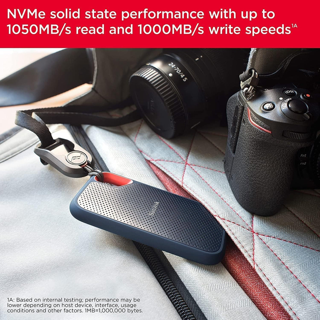 SanDisk Extreme portable SSD 2TB – compact size