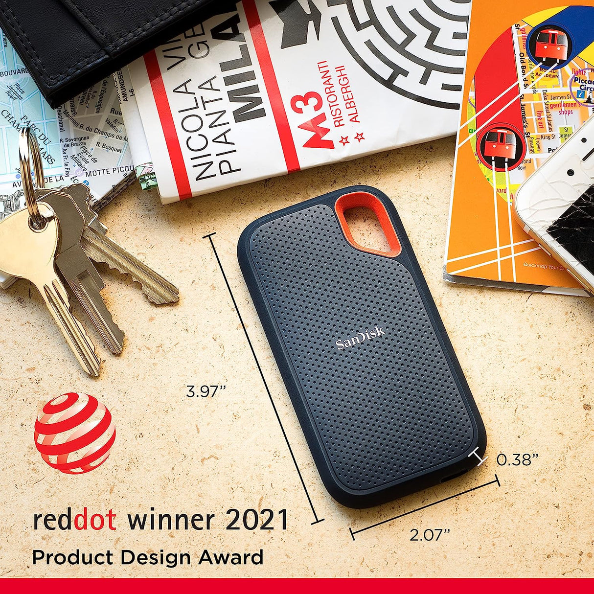SanDisk Extreme Portable SSD 1TB - 1050/1000MB/s - DokanTech #