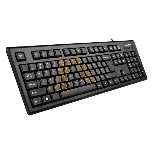 A4Tech KRS-85 USB Keyboard – Ergonomic Natural_A Design with FN Hotkeys-Dokkantech