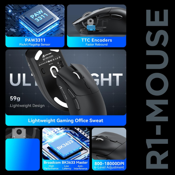ATTACKSHARKR1Tri-ModeWirelessGamingMouse_PAW3311SuperlightBlackSpecs-DokkanTech