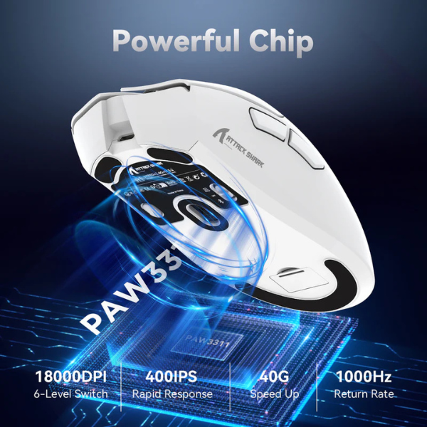 ATTACKSHARKR1Tri-ModeWirelessGamingMouse_PAW3311SuperlightWhiteChip-DokkanTech