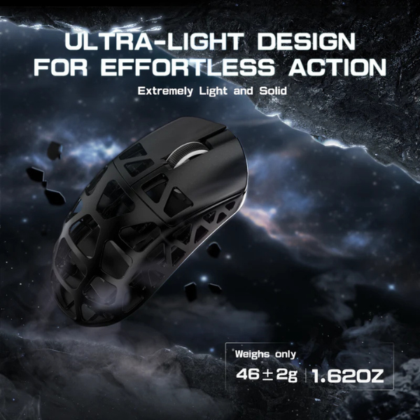 ATTACKSHARKR3MagnesiumAlloyTri-ModeGamingMouse_PAW33958KSuperlightBlackLightWeight-DokkanTech