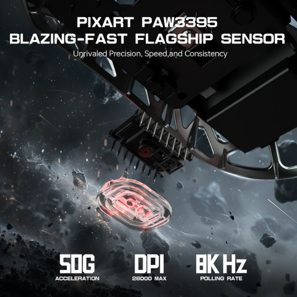 ATTACKSHARKR3MagnesiumAlloyTri-ModeGamingMouse_PAW33958KSuperlightSilverSensor-DokkanTech