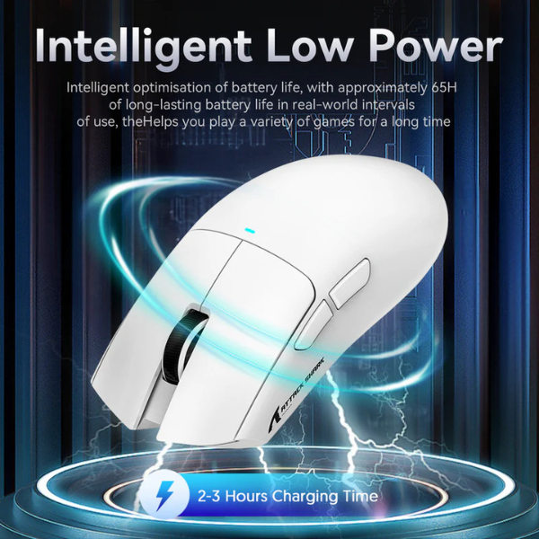 ATTACKSHARKX11WirelessGamingMousewithChargingDockWhiteBattery-DokkanTech