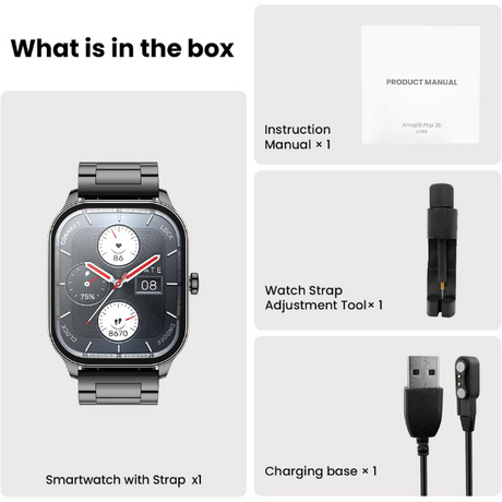 DokkanTech_Amazfit Pop 3S Smart watch Stylish Design and Advanced Health Features