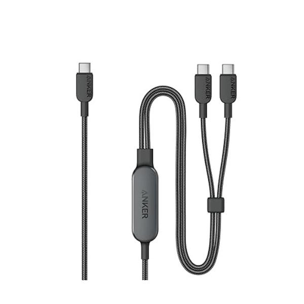 Anker 140W 2-in-1 USB-C to USB-C Cable – Dual Fast Charging | 1.2m & 1.8m | Braided Design-dokantech