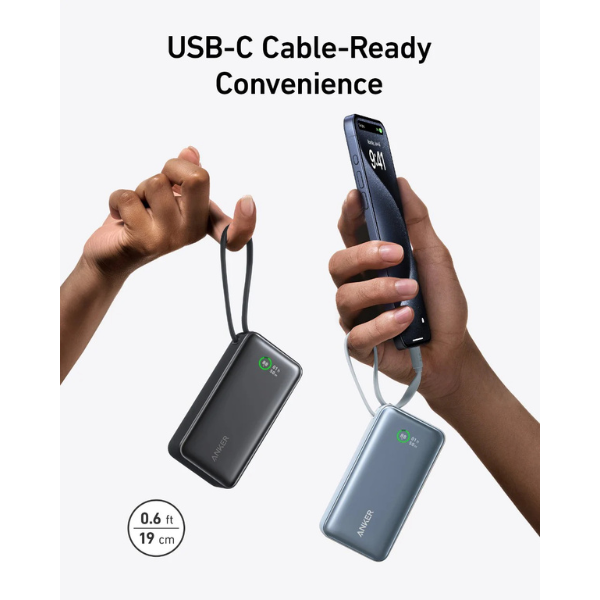 AnkerNanoPowerBank10000mAh30WwithBuilt-InUSB-CCable-A1259611-Black-View2 -DokkanTech