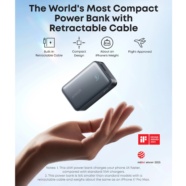 AnkerNanoPowerBank10000mAh45WwithBuilt-InRetractableUSB-CCable_3-Features 4-DokkanTech