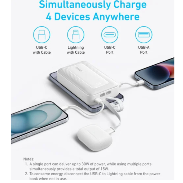AnkerZoloPowerBank20000mAh30WwithBuilt-InUSB-CandLightningCable-Features 7 -DokkanTech