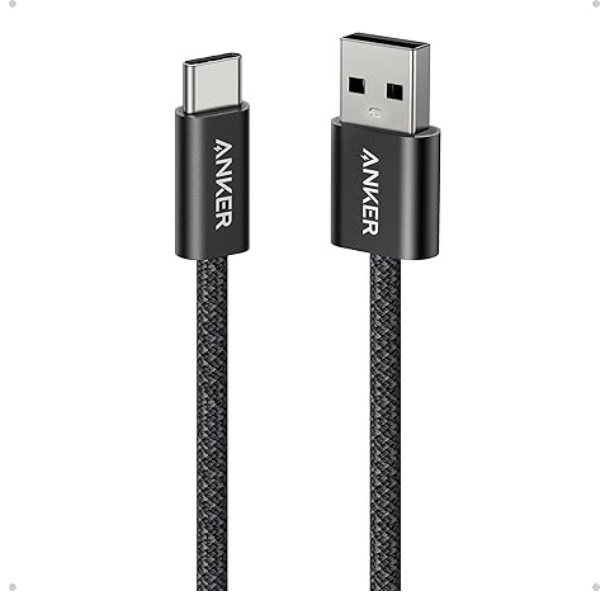 Anker Zolo USB-A to USB-C 100W Fast Charging Cable – Braided –Available in (1m / 1.8m)– Black & White