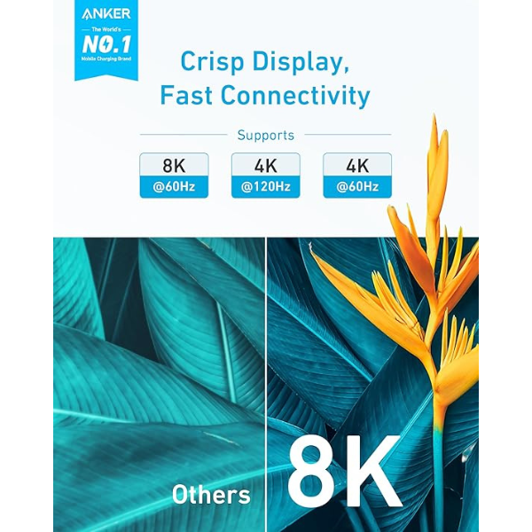 Anker HDMI Cable 8K 60Hz (3ft/0.9m) - Black - DokanTech #