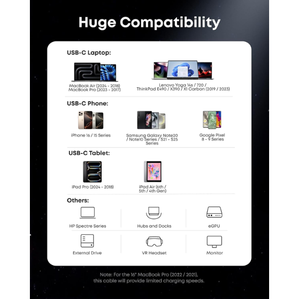 Anker Prime Thunderbolt 5 Cable 3.3ft 240W 80Gbps 8K Braided – Black - Dokkantech