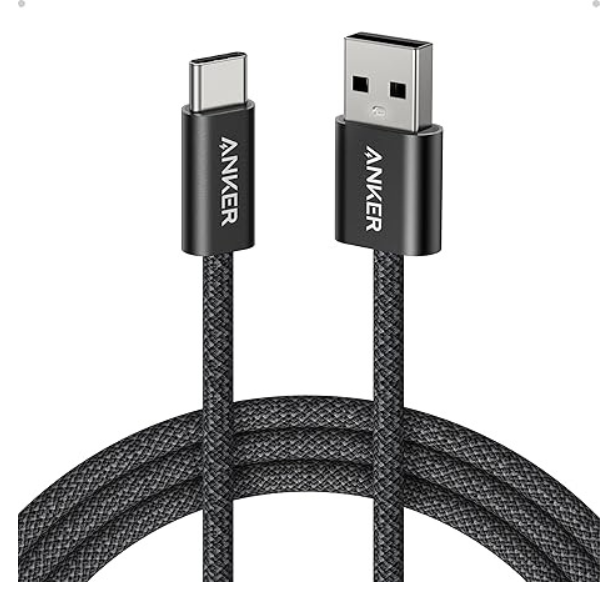 Anker Zolo USB-A to USB-C 100W Fast Charging Cable – Braided –Available in (1m / 1.8m)– Black & White