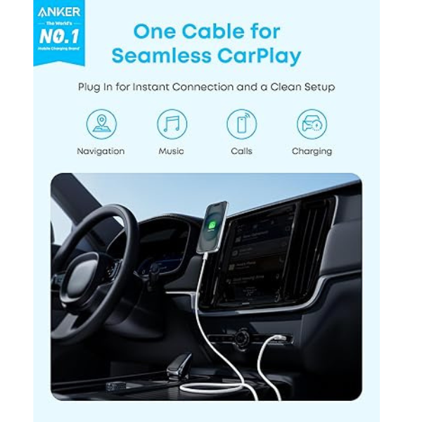 Anker Zolo USB-A to USB-C 100W Fast Charging Cable – Braided –Available in (1m / 1.8m)– Black & White