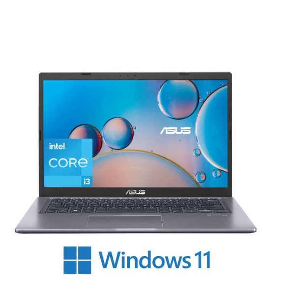 Asus X415 X415EA-BV003W - Intel Core i3-1115G4 - 4GB DDR4 RAM - 256GB SSD - 14-inch HD - Win11 - Arabic Keyboard (Slate Grey)-dokantech#