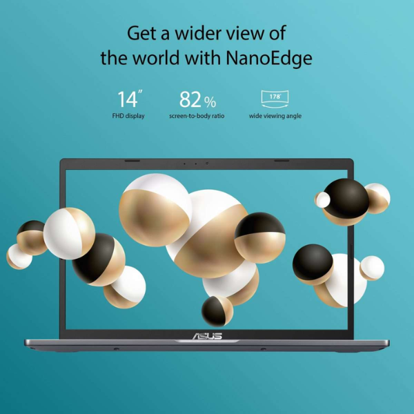 Asus X415 X415EA-BV003W - Intel Core i3-1115G4 - 4GB DDR4 RAM - 256GB SSD - 14-inch HD - Win11 - Arabic Keyboard (Slate Grey)-dokantech#