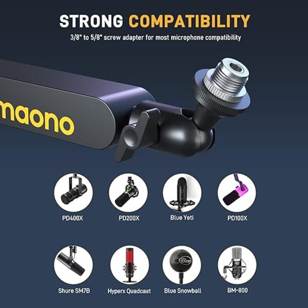 MAONO BA91 Aluminum Boom Arm Stand for Microphone