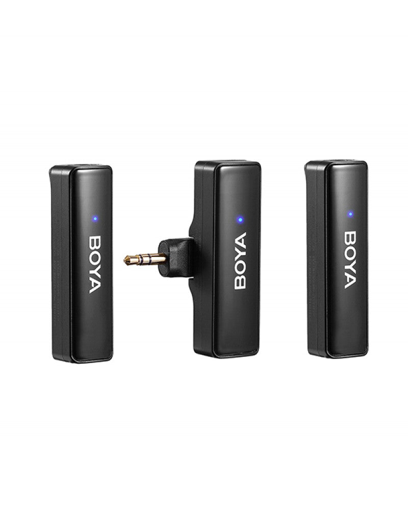 ميكروفون لاسلكي BOYA BOYALINK ثنائي القناة بتردد 2.4 جيجاهرتز - متوافق مع العديد من الأجهزة