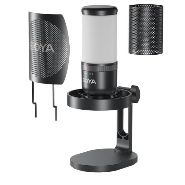 BOYA BY-K3 USB RGB Microphone – Studio Sound, Plug & Play, RGB Lighting - Dokkantech