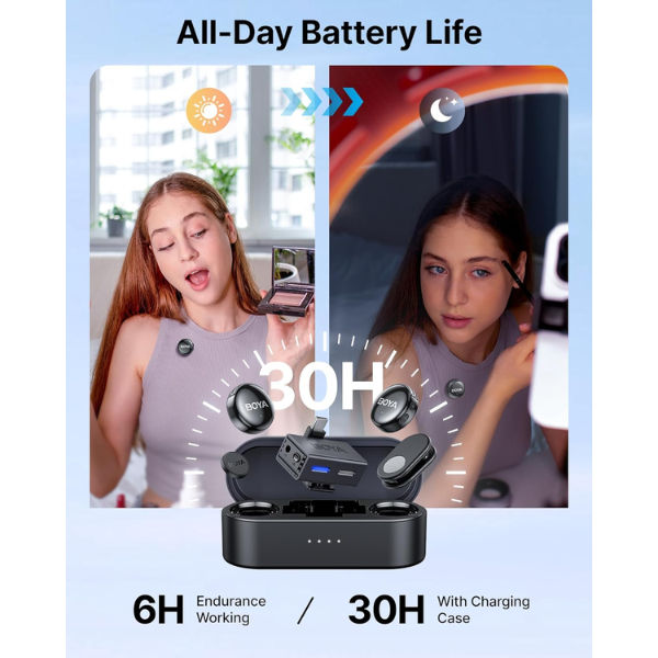 BOYA BOYALINK 3-02 AI-Powered Button-Sized Wireless Microphone - Dokkantech