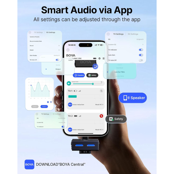 BOYA BOYALINK 3-02 AI-Powered Button-Sized Wireless Microphone - Dokkantech