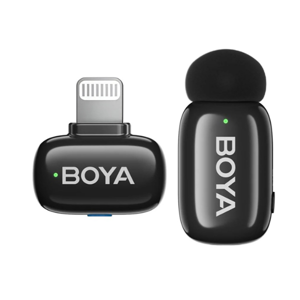 BOYA Mini-16 wireless microphone system for iOS Lightning โ front view
