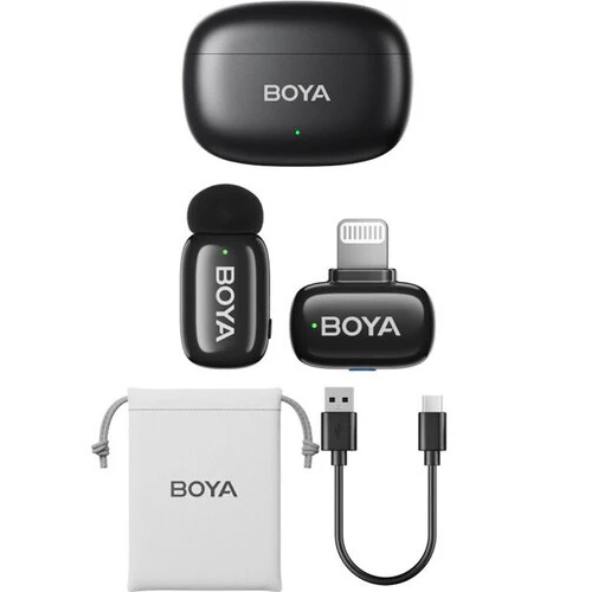BOYA Mini-16 Wireless Microphone System for iOS Devices | 2.4GHz with Lightning Connector