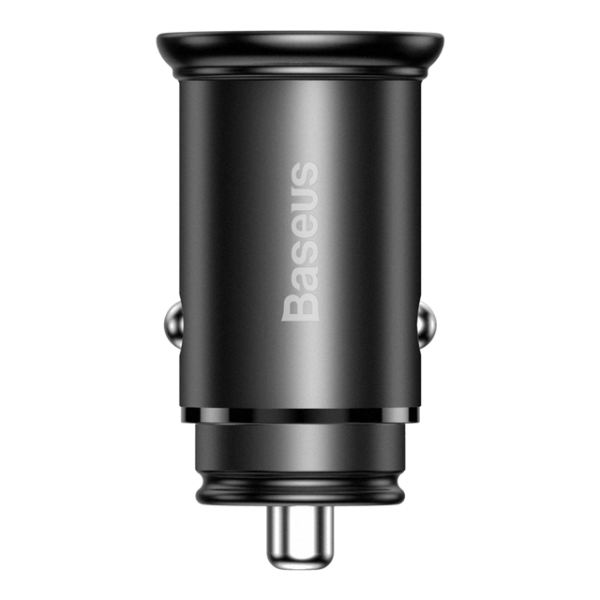 Baseus Circular metal A+C 30W PPS Car Charger - Black - Dokkantech