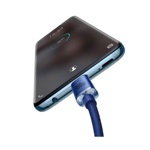 Baseus Crystal Shine Series Fast Charging Data Cable Type-C to Type-C 100W 1.2m-dokantech#