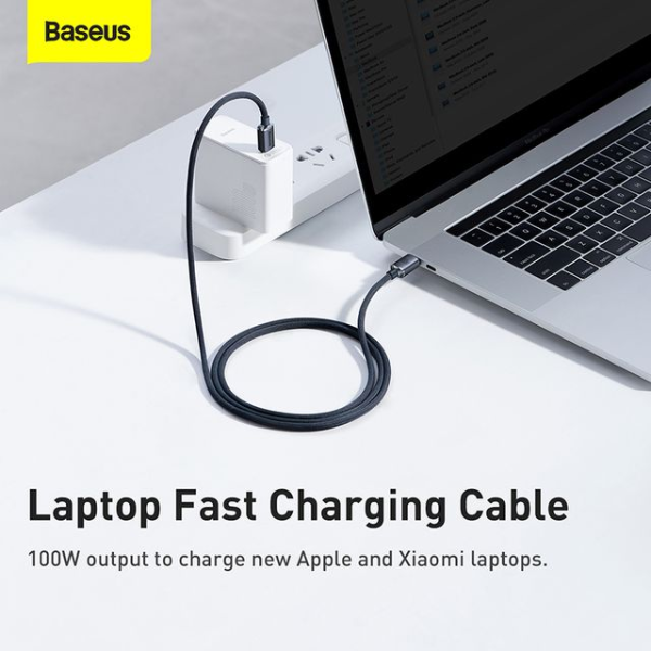 Baseus Crystal Shine Series Fast Charging Data Cable Type-C to Type-C 100W 1.2m-dokantech#