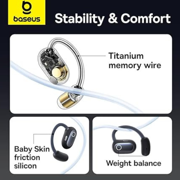 Baseus Eli Sport 1 Open-Ear TWS Earbuds – Dual-Wearing, 30H Playtime-dokantech#