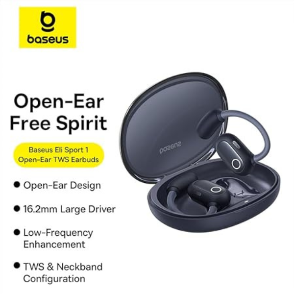 Baseus Eli Sport 1 Open-Ear TWS Earbuds – Dual-Wearing, 30H Playtime-dokantech#