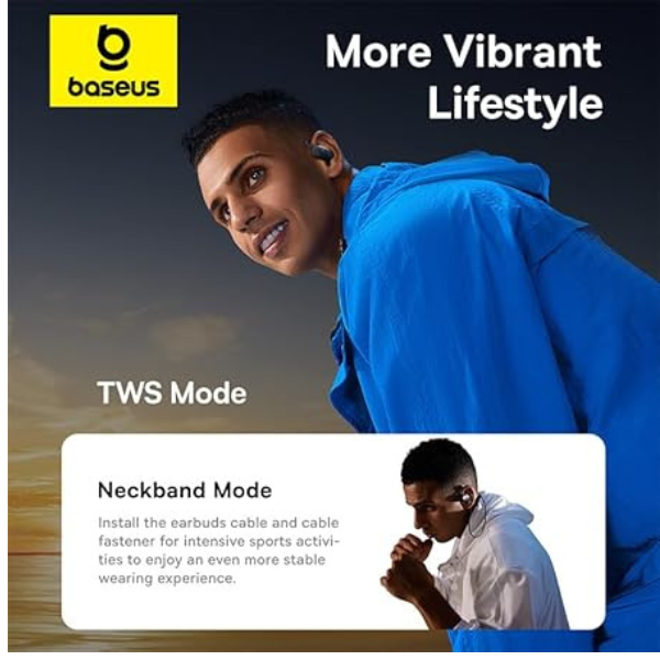 Baseus Eli Sport 1 Open-Ear TWS Earbuds – Dual-Wearing, 30H Playtime-dokantech#