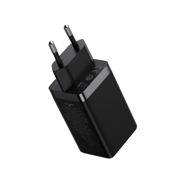 Baseus GaN5 Pro 65W Fast Charger with 2 USB-C & 1 USB Port – Black-CCGP120201-dokantech#
