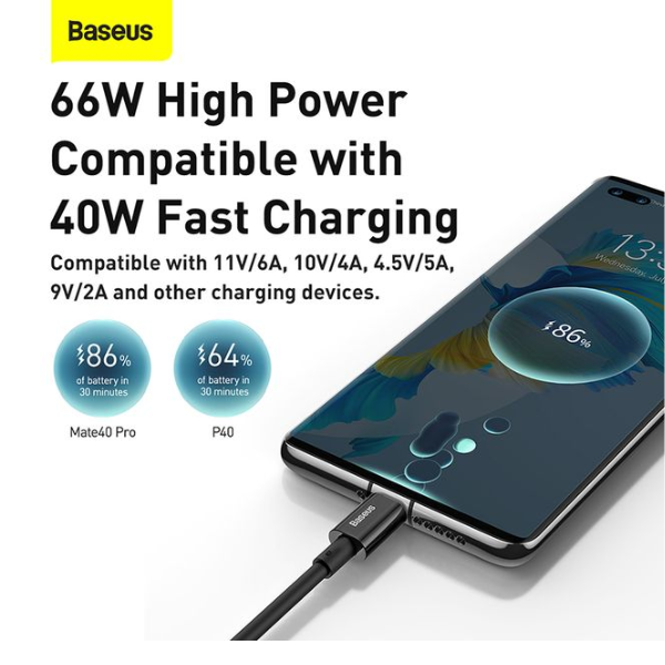Baseus Superior Series Fast Charging Data Cable USB to Type-C 66W 1m-dokantech#