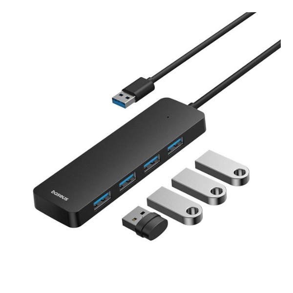 Baseus UltraJoy Series 4-Port HUB Lite 100cm Cluster – USB-A to 4× USB 3.0-dokantech#