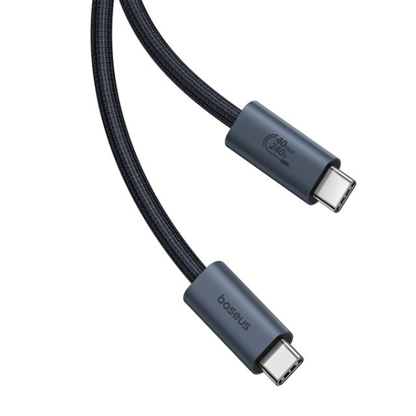 Baseus Flash Series 2 USB4 Type-C to Type-C 240W Cable 1m – Black - Dokkantech