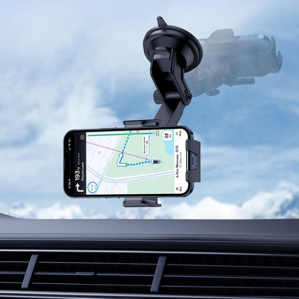 Baseus UltraControl Clamp Phone Holder – Suction Cup, Black - Dokkantech