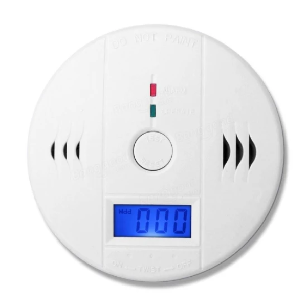 Battery operated carbon monoxide alarm with electrochemical sensor – front view