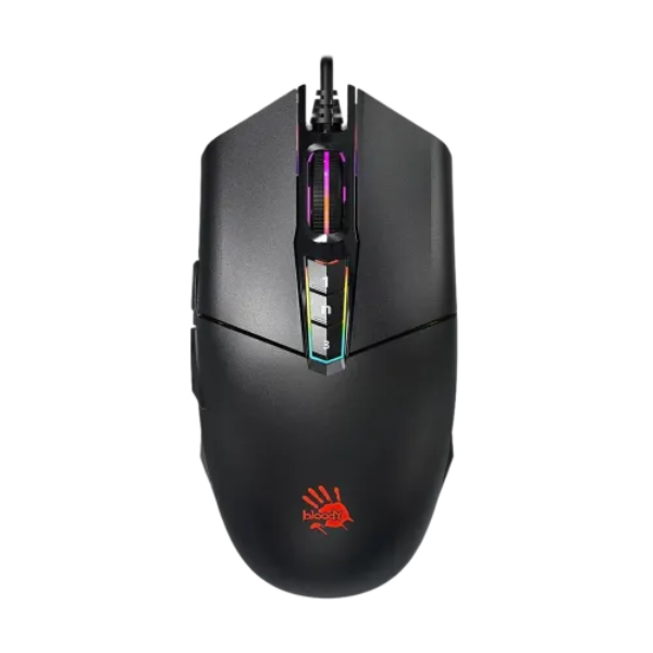 Bloody P91 Pro-RGB gaming mouse 16K CPI – front view stone black