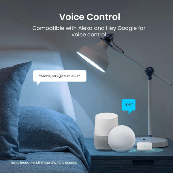 BroadLink E27 Smart Bulb Starter Kit โ RGB, BLE, Alexa & Google-Dokkantech