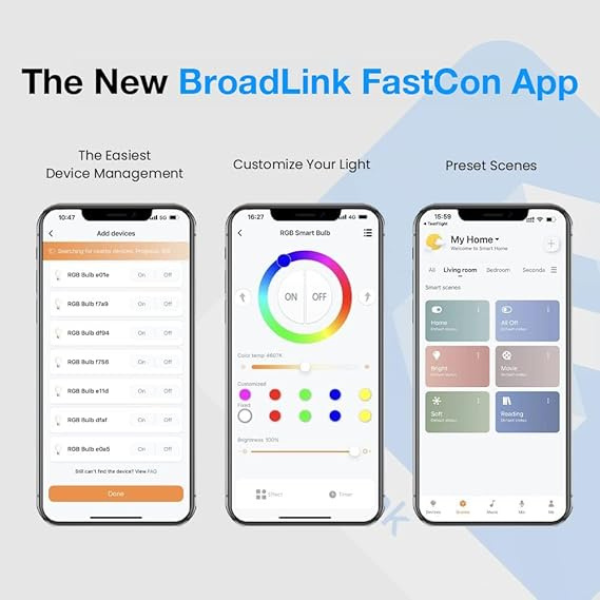 BroadLink LB4E27 Smart Bulb 9W β RGB, Music Sync, Alexa & Google-Dokkantech