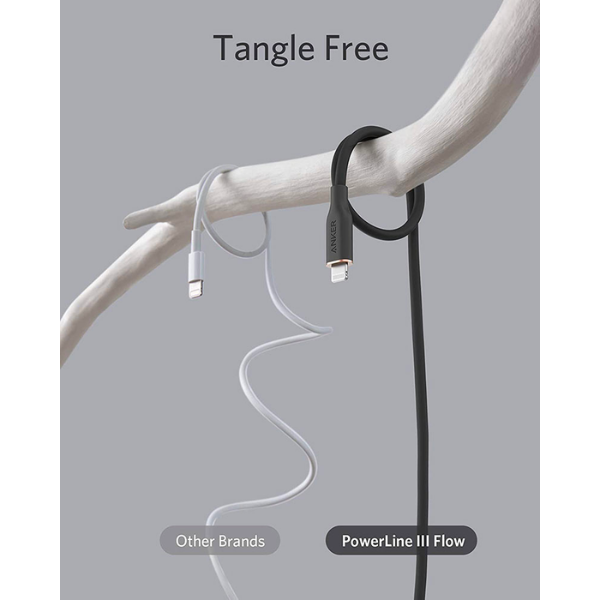 Anker PowerLine III Flow USB-C to Lightning Cable (3ft/0.9m) - DokanTech #