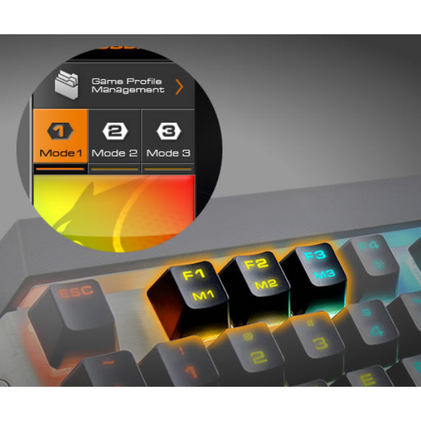 Cougar Attack X3 RGB Backlit Cherry MX Mechanical Gaming Keyboard - Iron Grey-dokantech#