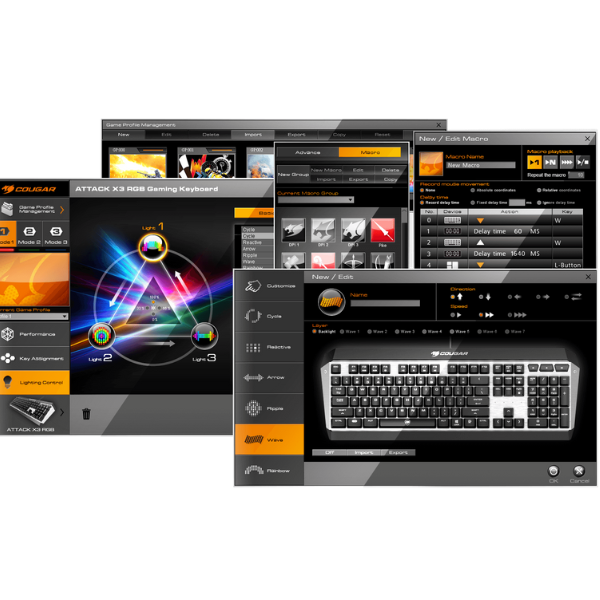 Cougar Attack X3 RGB Backlit Cherry MX Mechanical Gaming Keyboard - Iron Grey-dokantech#