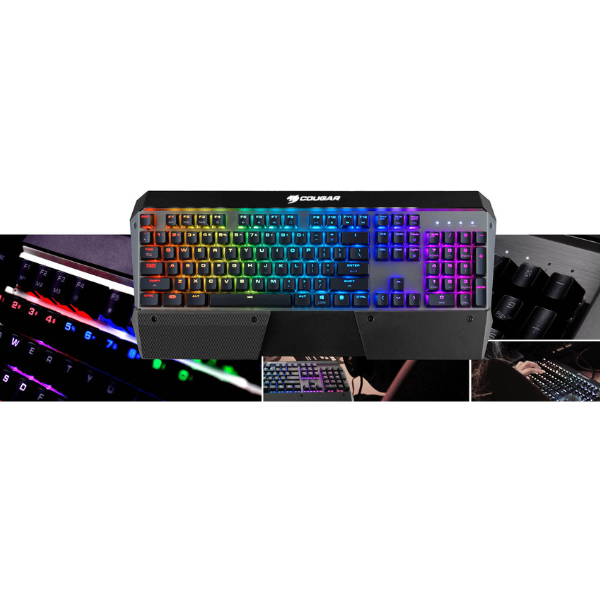 Cougar Attack X3 RGB Backlit Cherry MX Mechanical Gaming Keyboard - Iron Grey-dokantech#